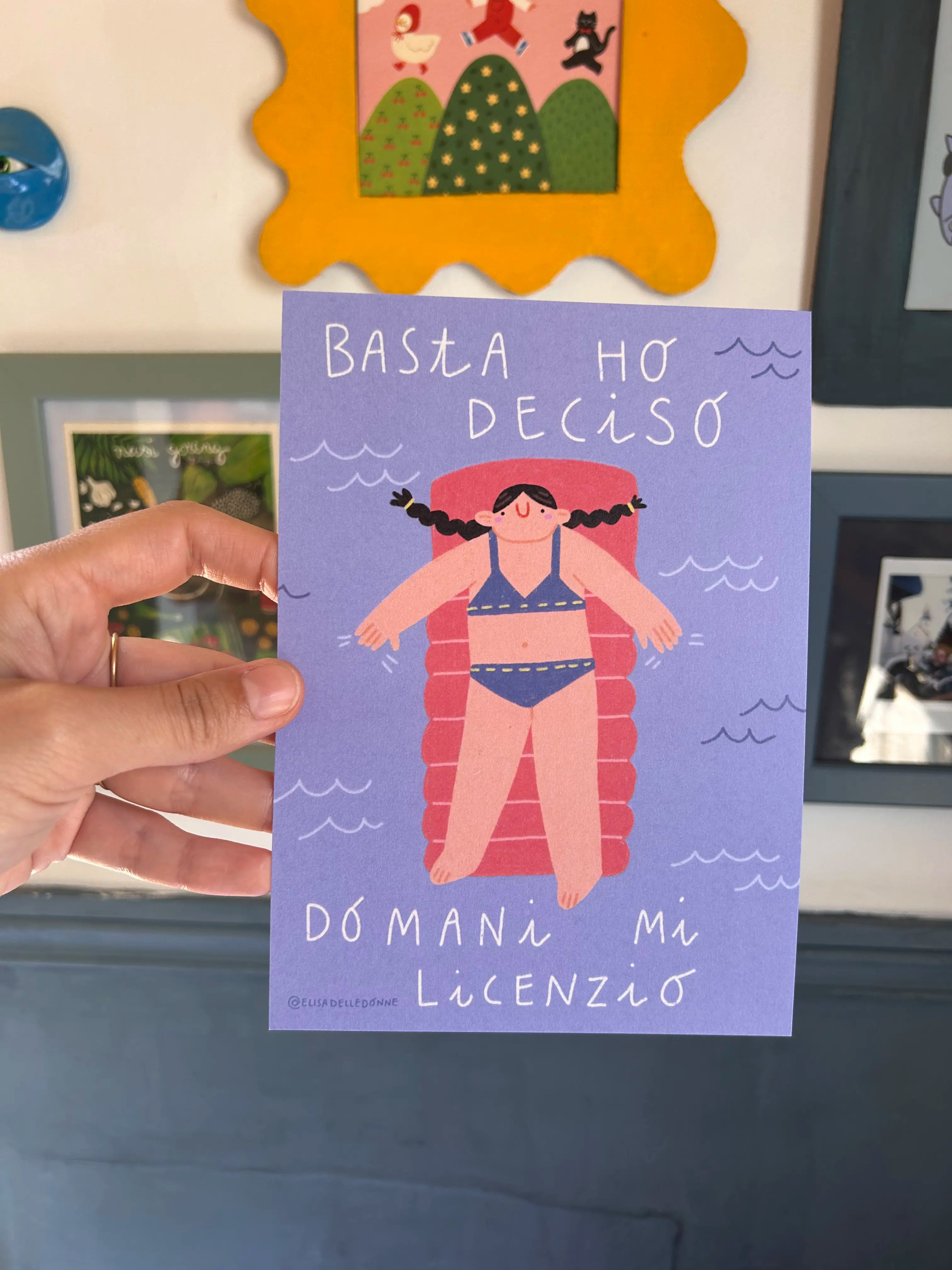 Illustrazione "mi licenzio seeeeee"