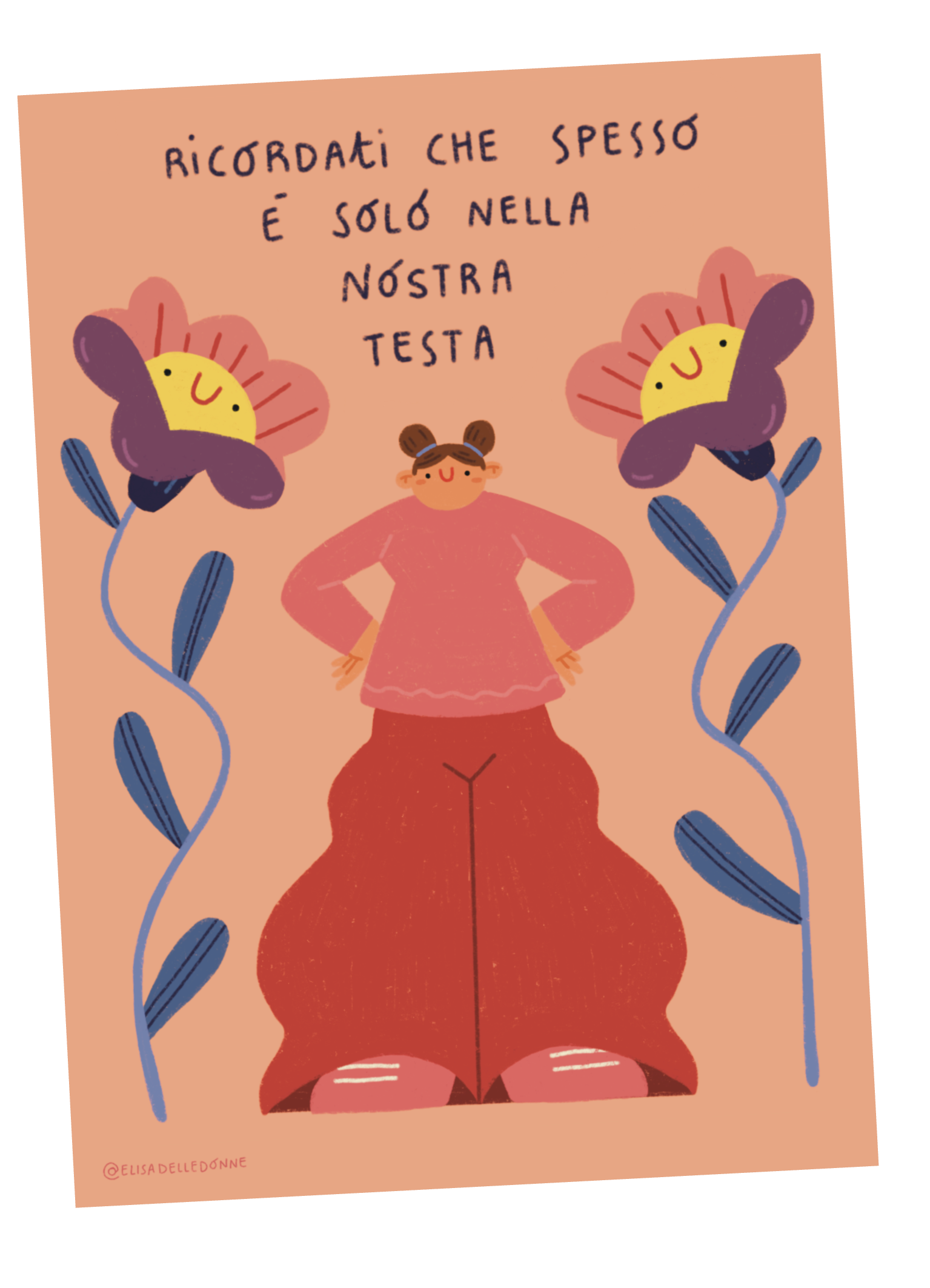 Illustrazione "resta nella nostra testa"