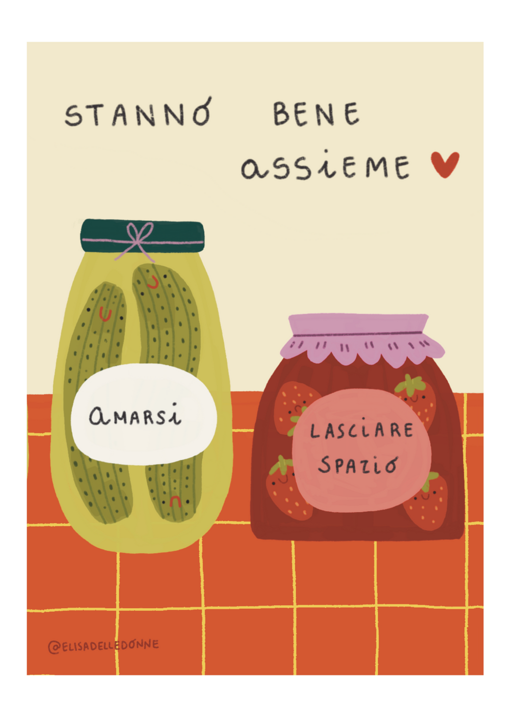 Illustrazione "stanno bene assieme"