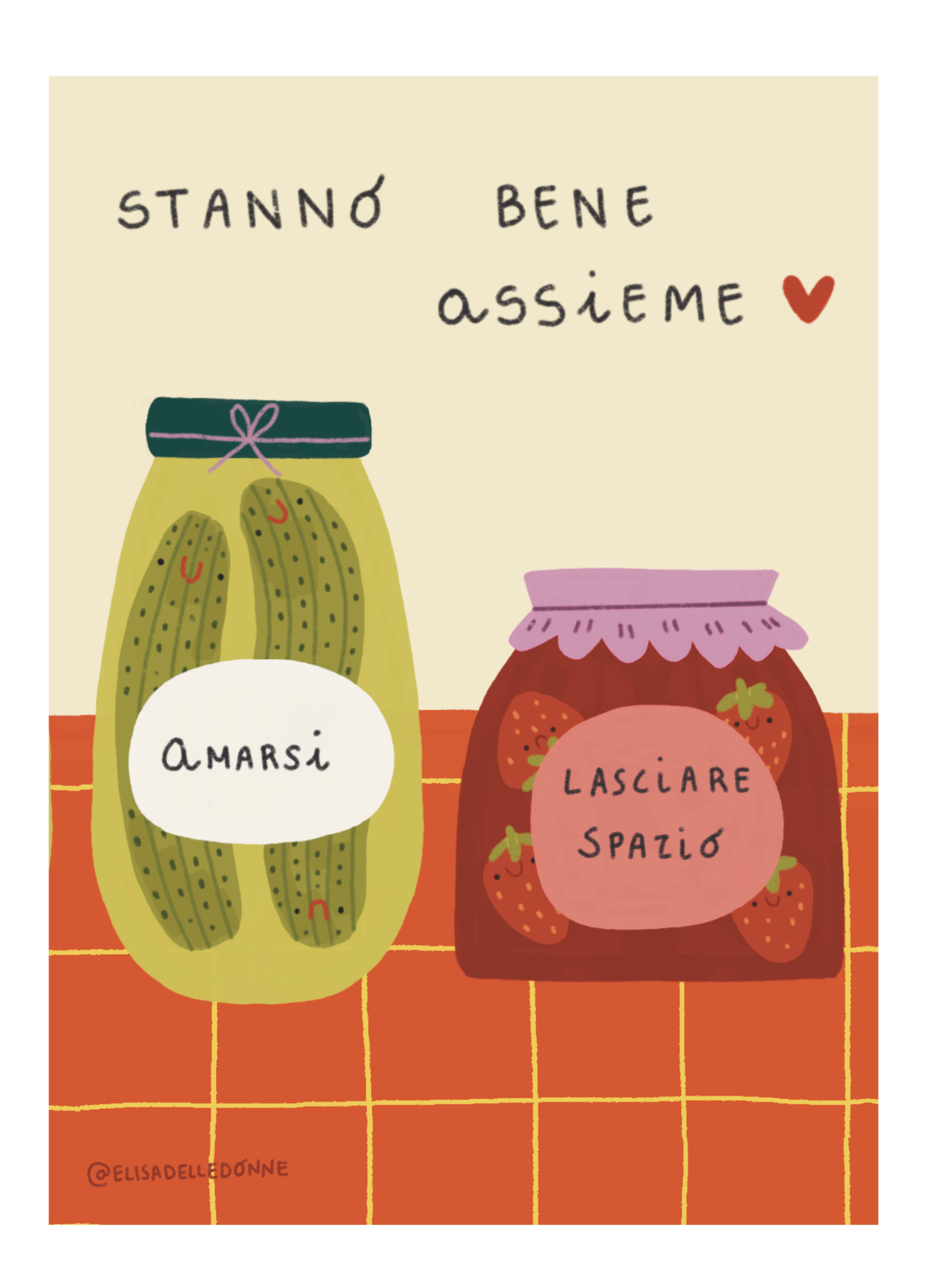Illustrazione "stanno bene assieme"