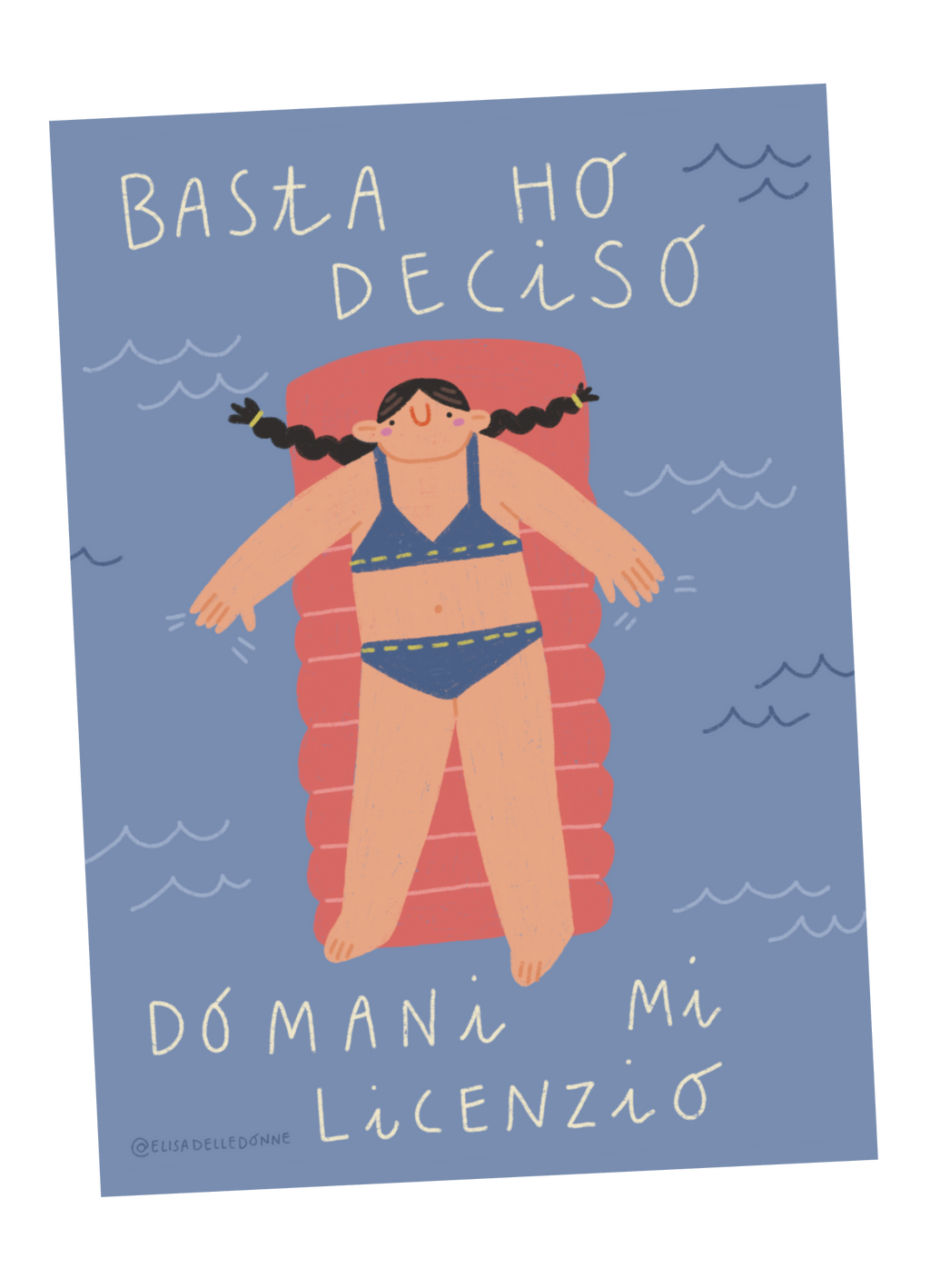 Illustrazione "mi licenzio seeeeee"