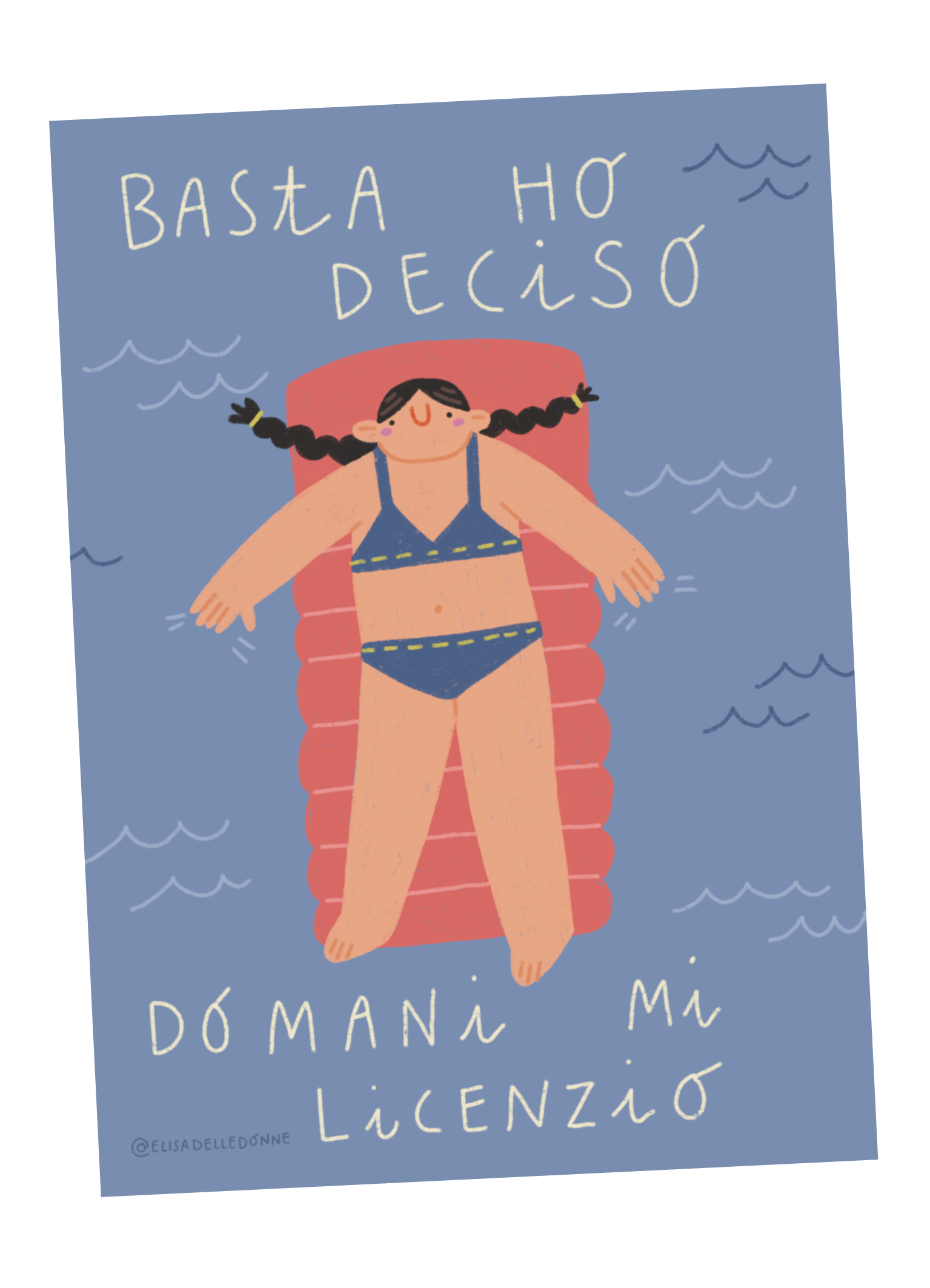 Illustrazione "mi licenzio seeeeee"