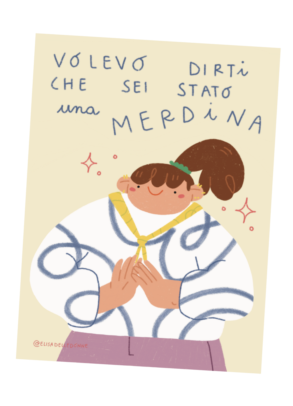 Illustrazione "te lo devo dire"