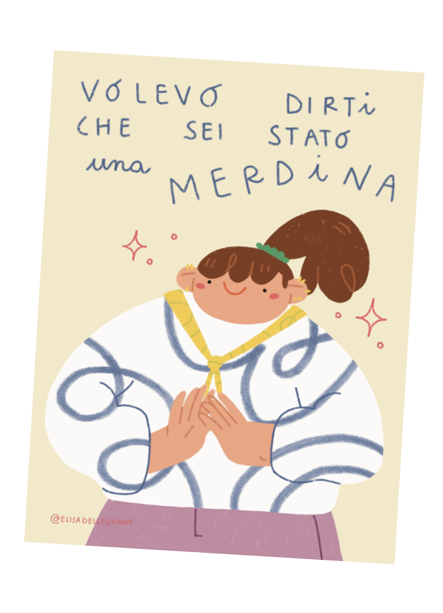 Illustrazione "te lo devo dire"