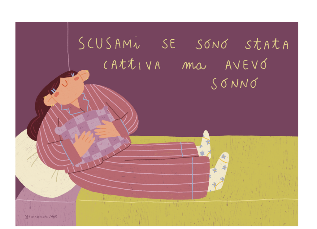 Illustrazione "avevo tanto sonno"