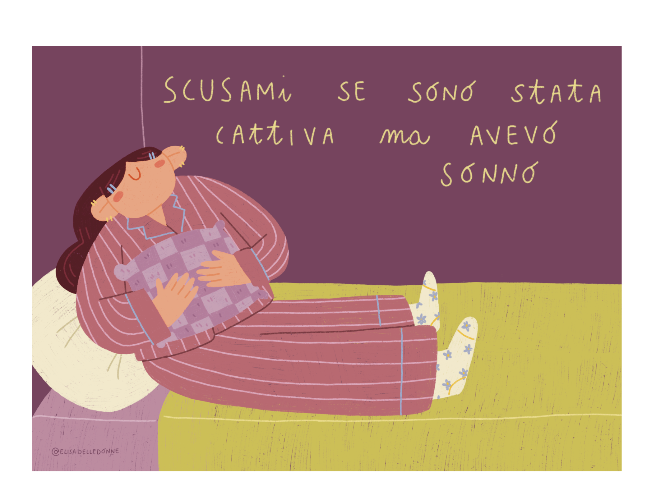 Illustrazione "avevo tanto sonno"